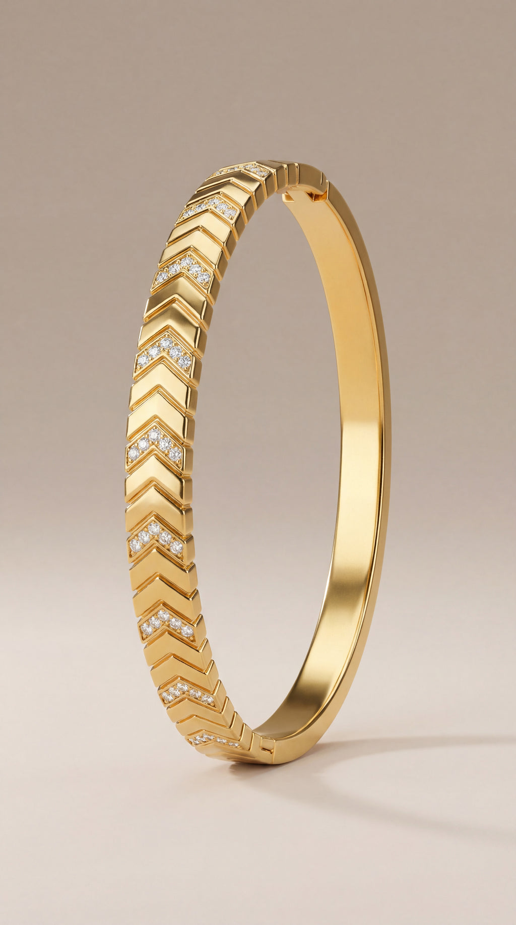 Cutline Stone Bangle