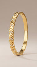 Cutline Stone Bangle
