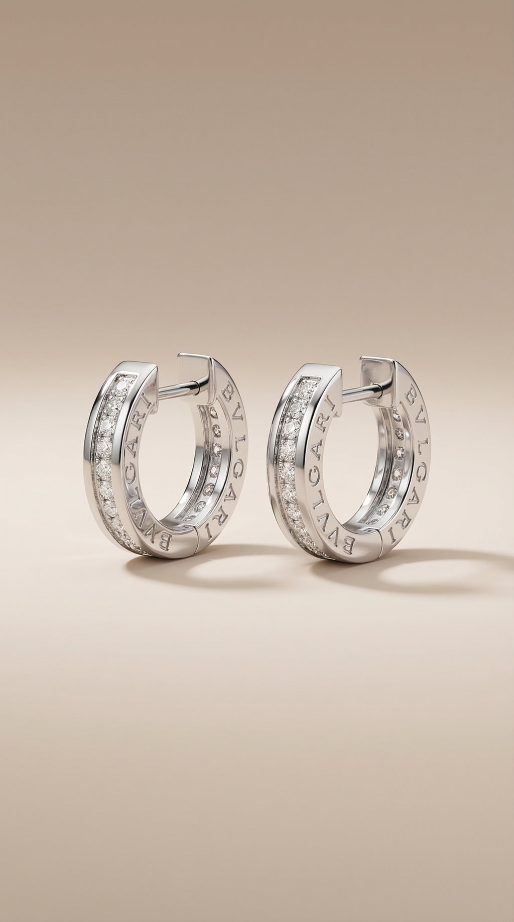 Letter Band Hoops - White