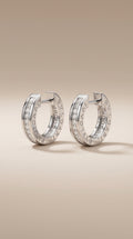 Letter Band Hoops - White