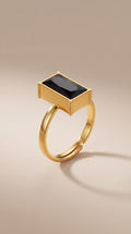 Oblong Raven Ring