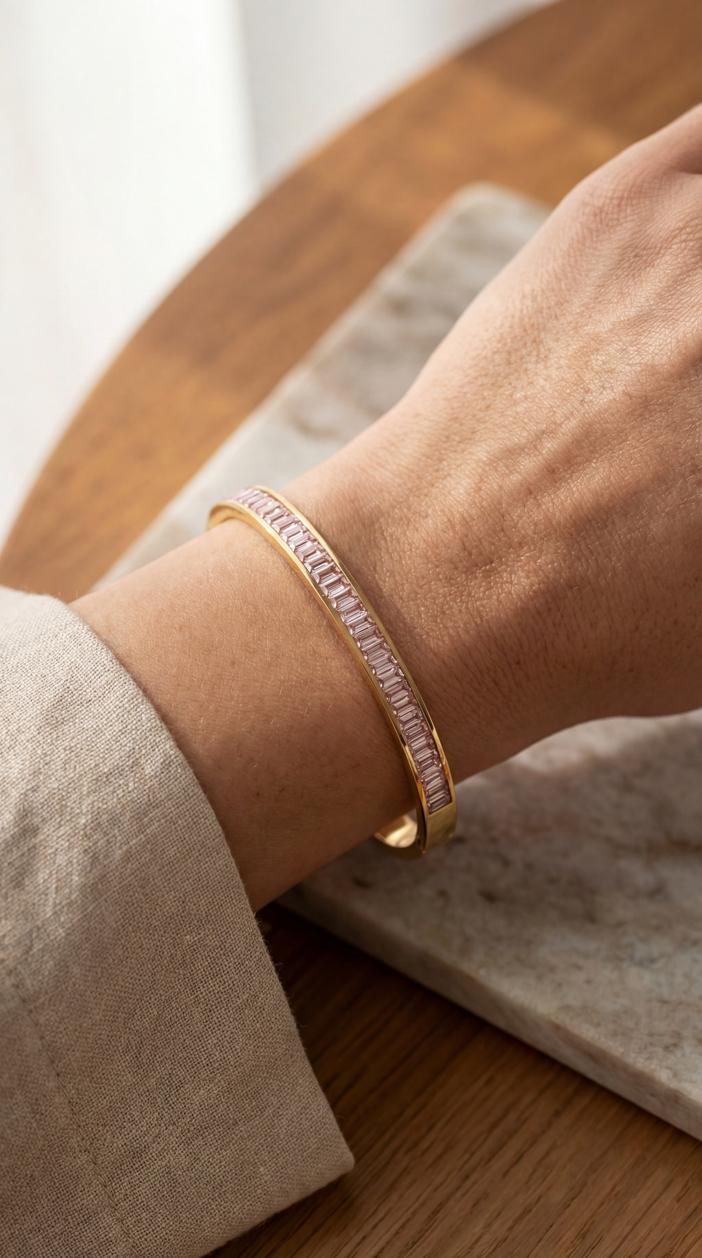 Pink Radiance Pavé Bangle