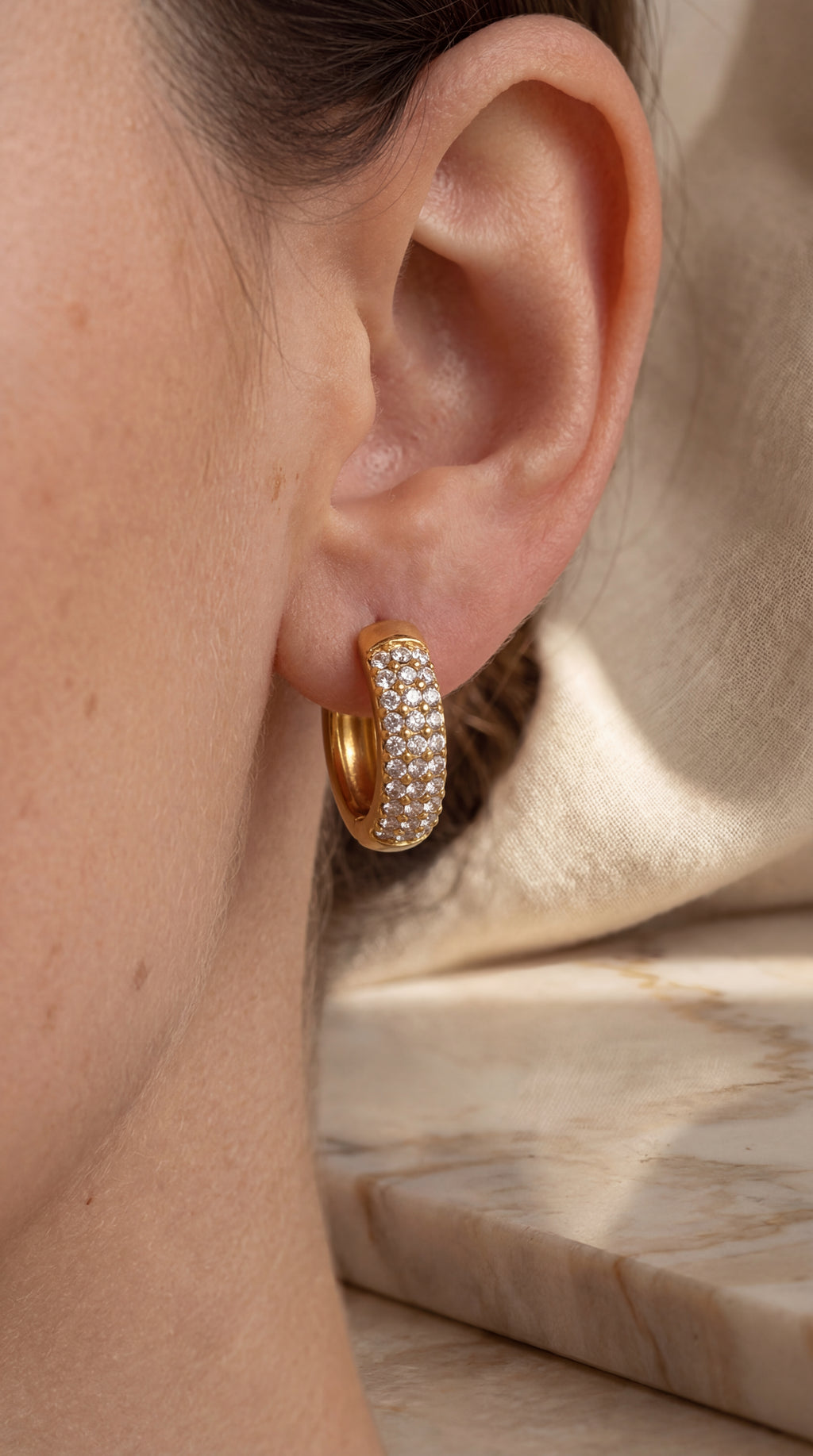 Classic Pavé Hoops