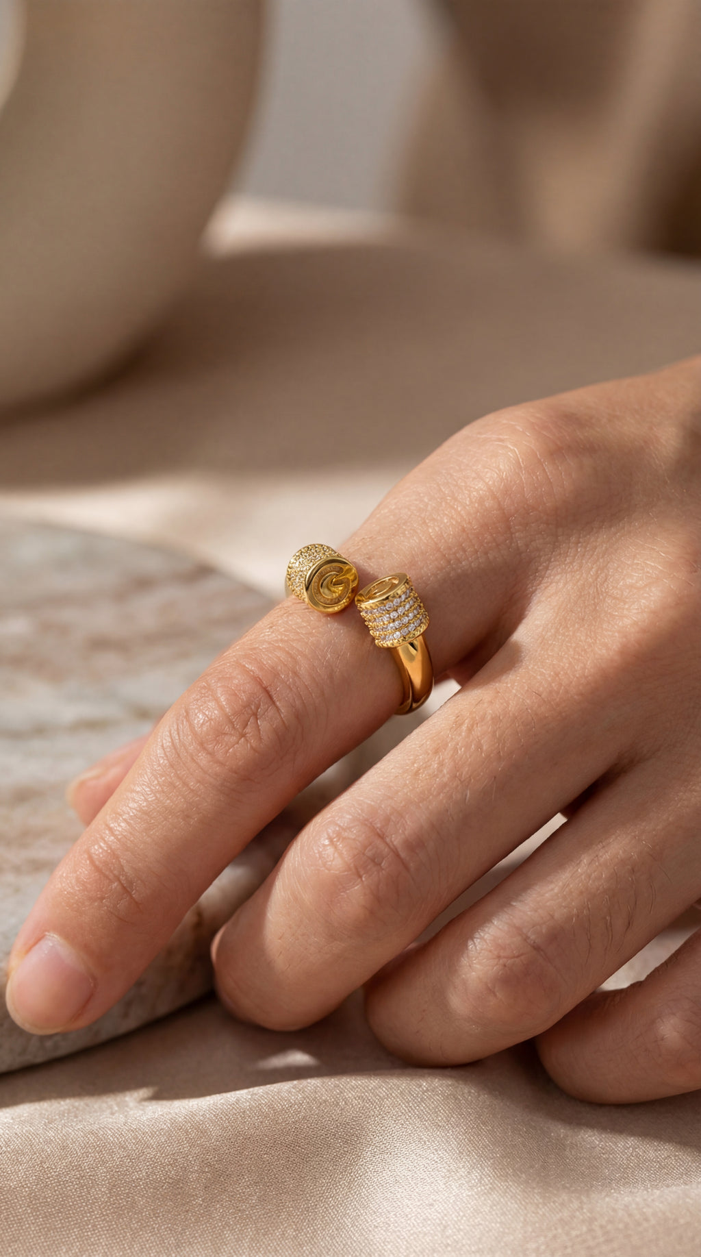 Golden Twist Ring