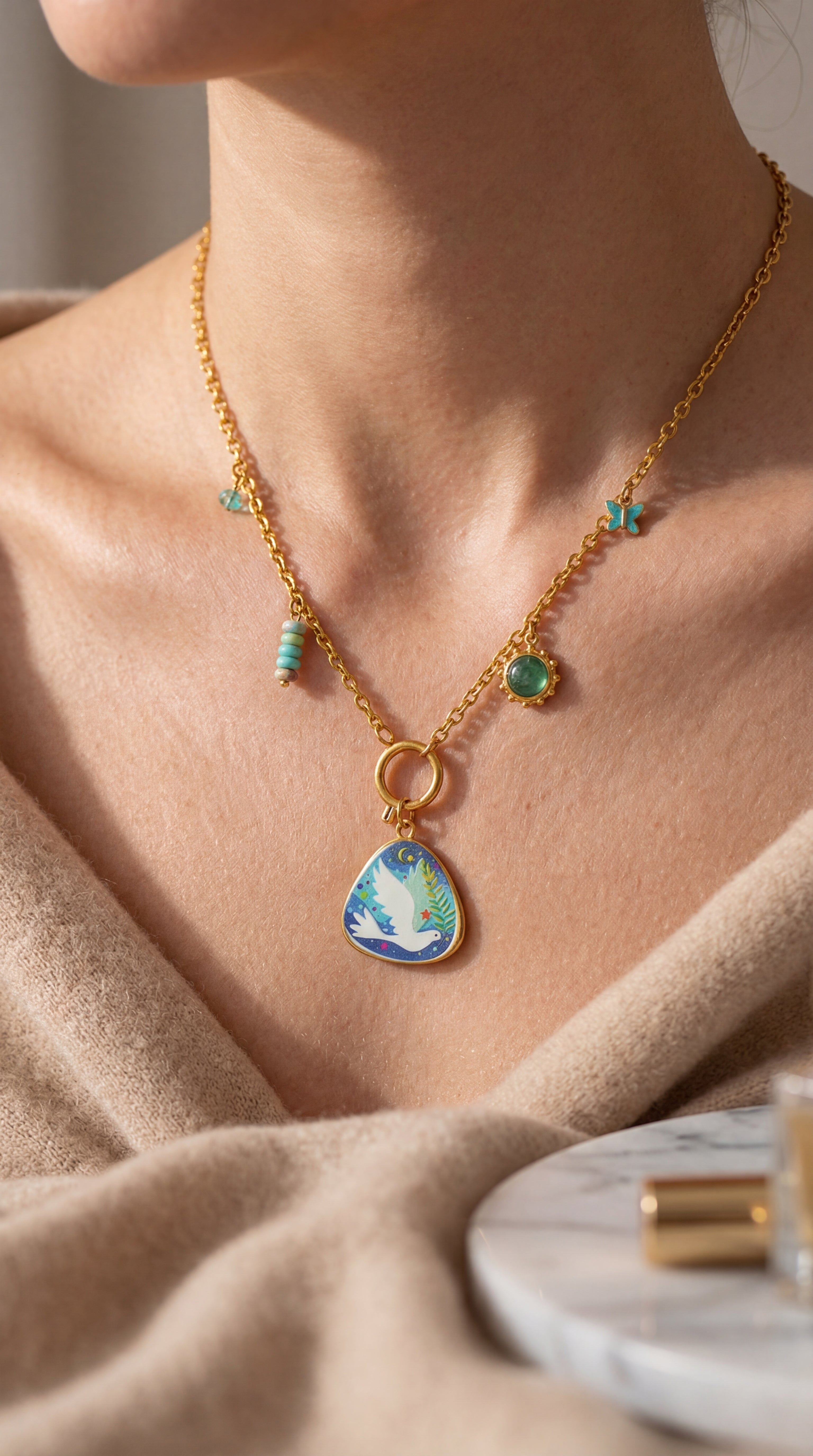 Skybound Dove Necklace