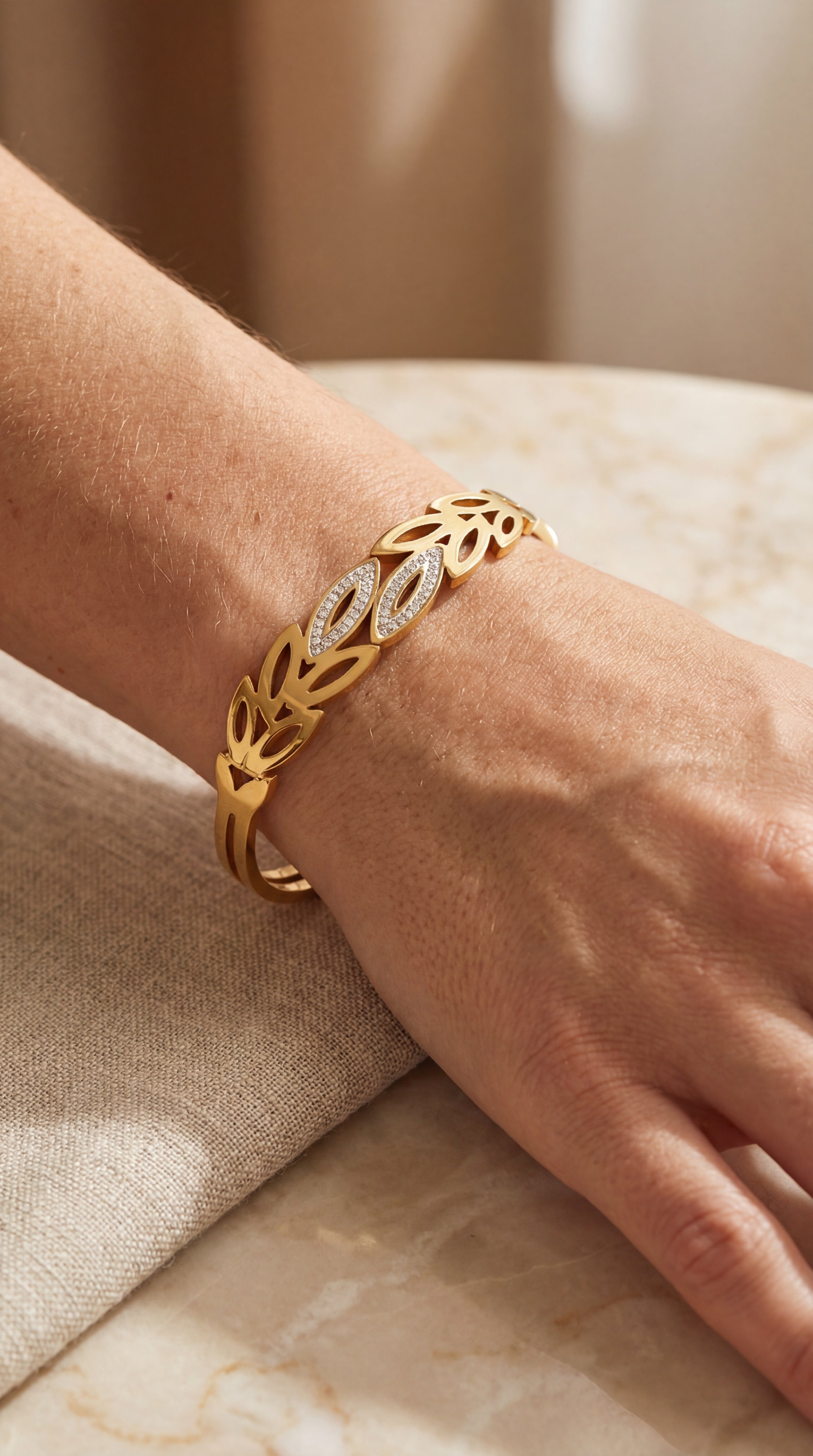 Ornate Lattice Glow Bangle