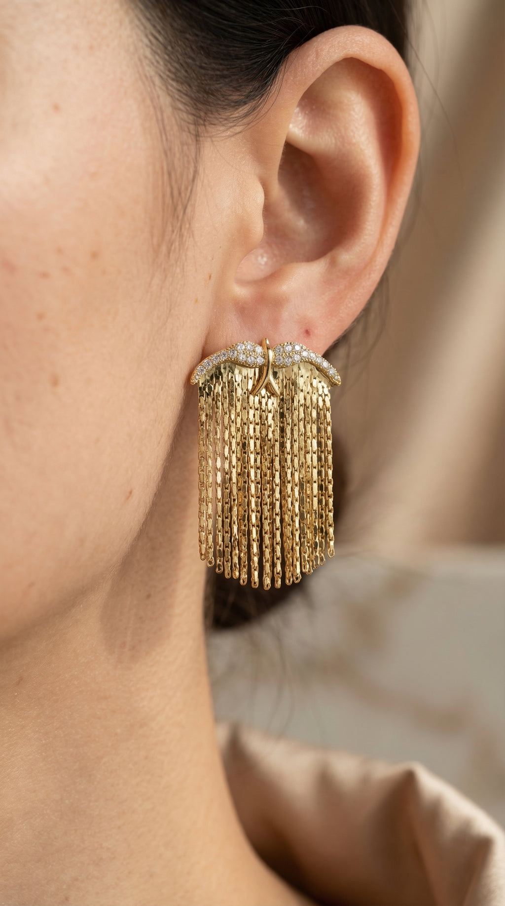 Golden Fringe Drops