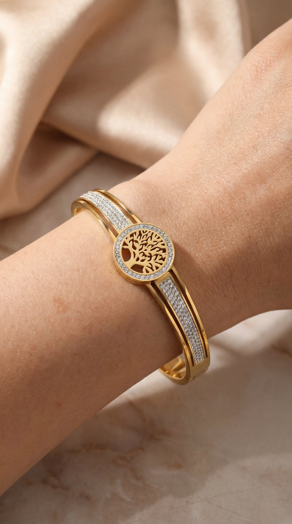 Tree of Life Medallion Bangle
