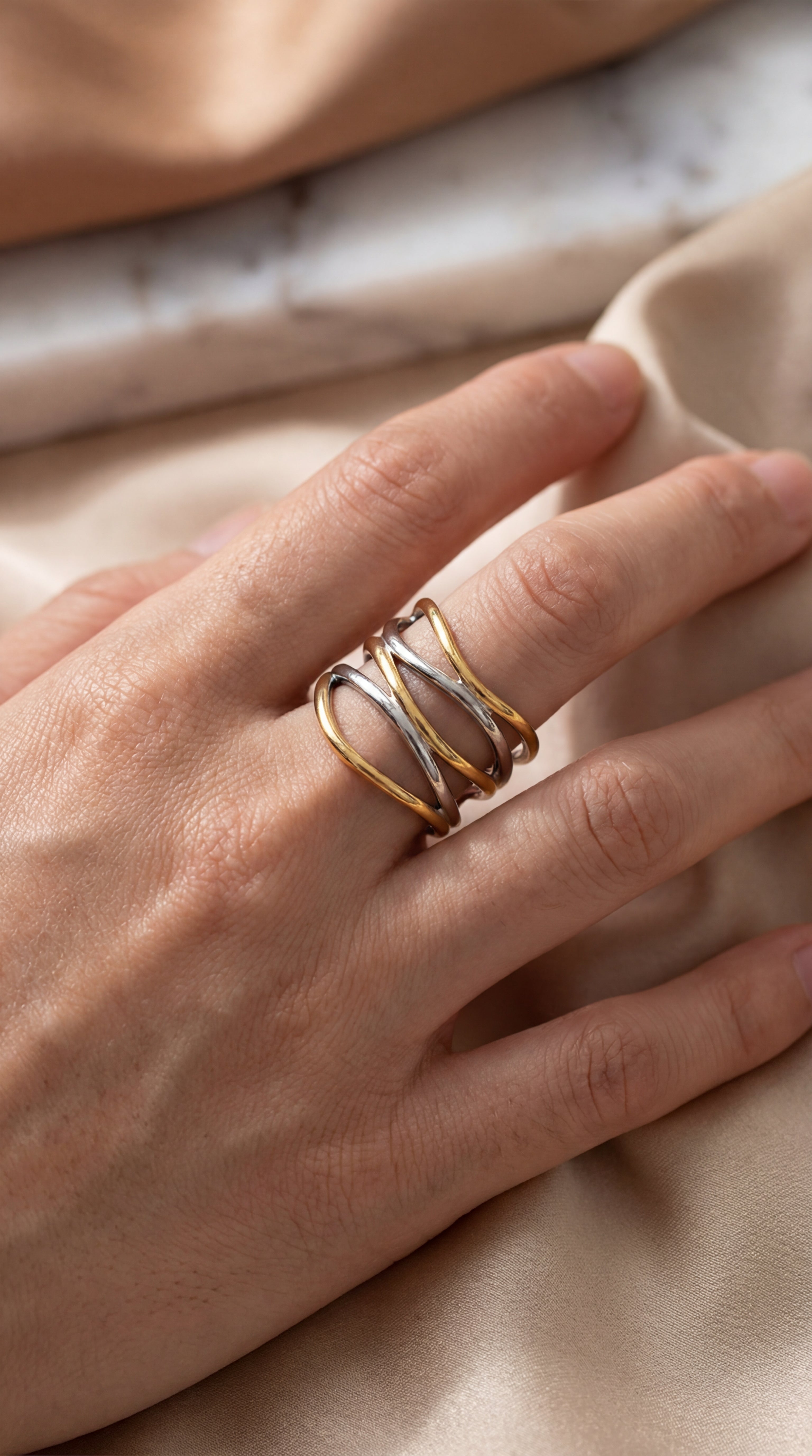 Dual Tone Stack Ring