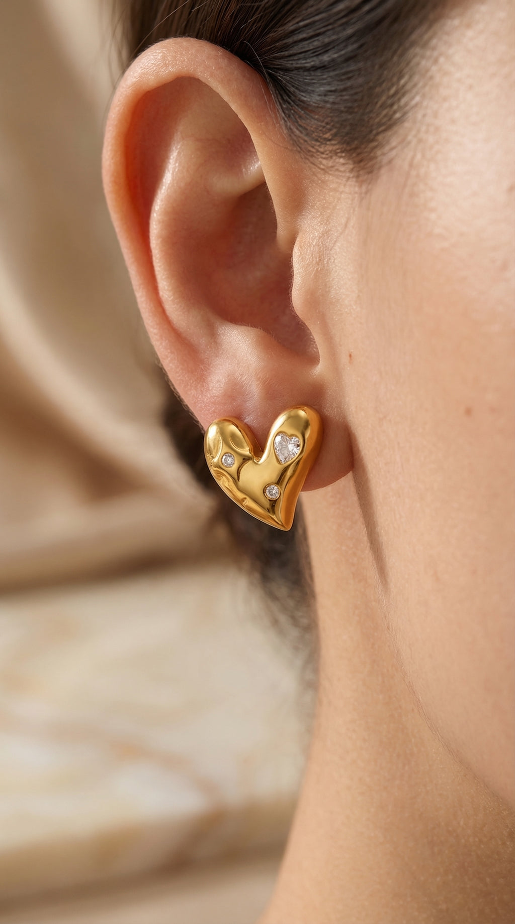 Happy Heart Studs