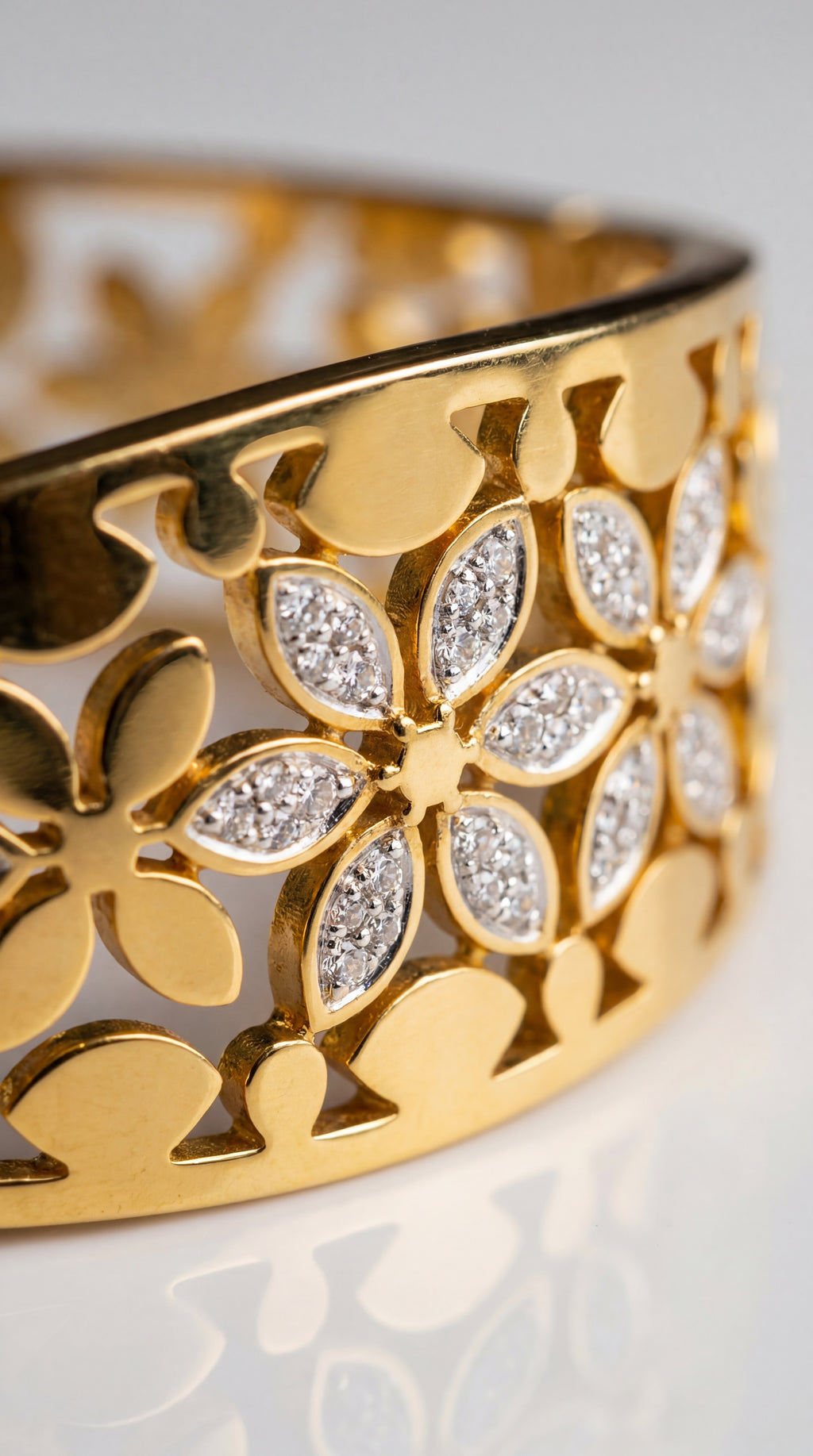 Petals of Radiance Gold Cuff