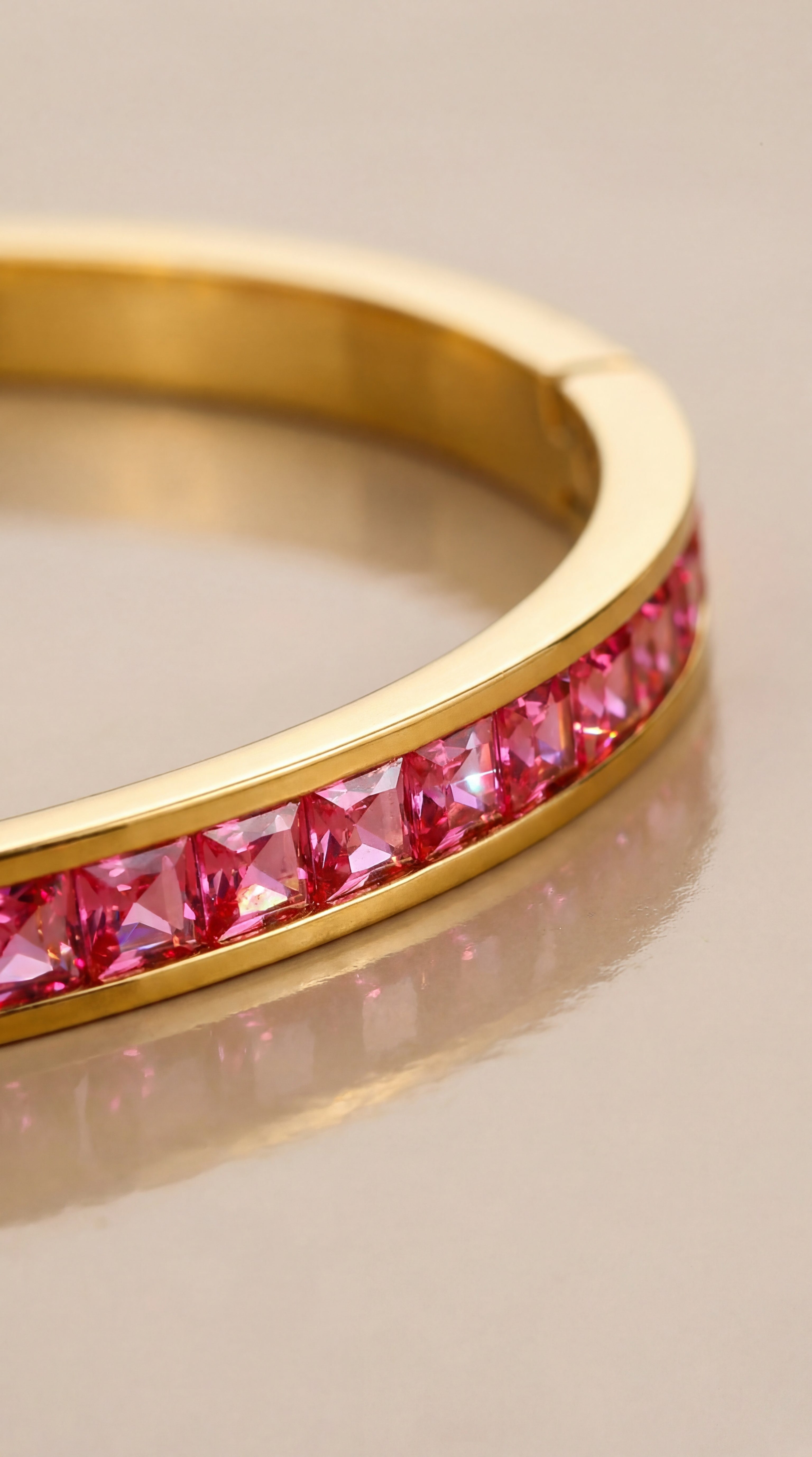 Maison Pink Pavé Bangle
