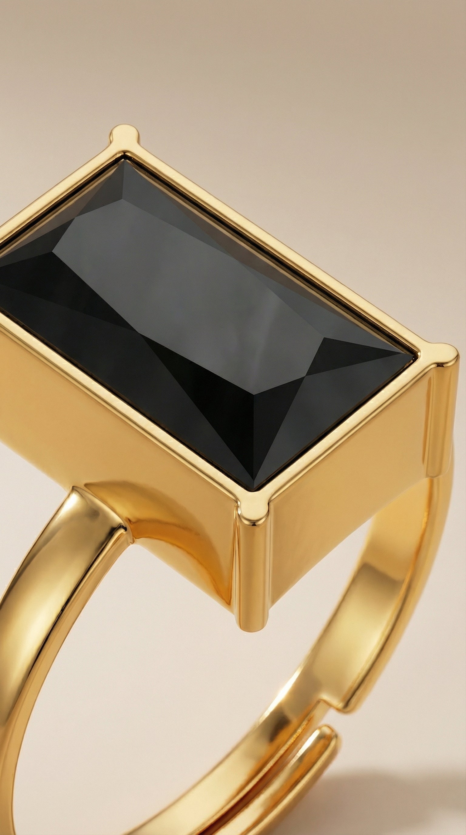 Oblong Raven Ring