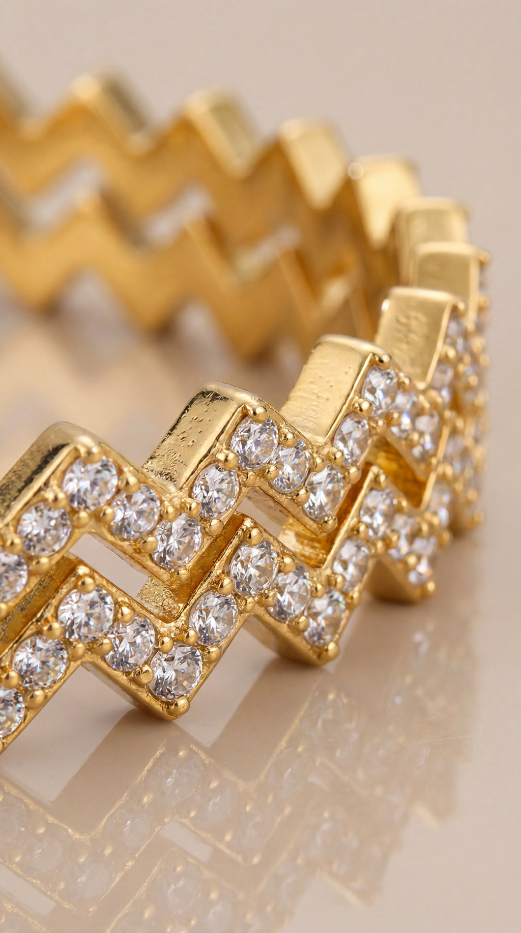 Zigzag Pavé Bangle