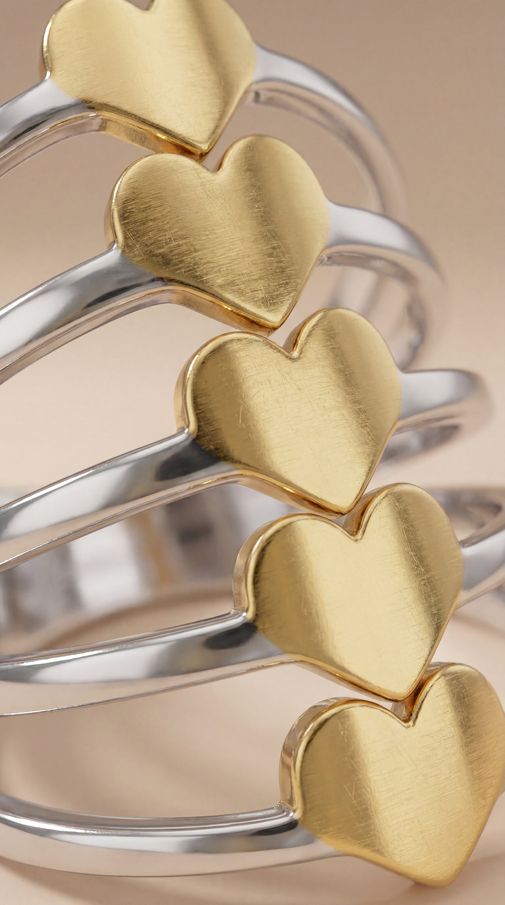 Stacked Hearts Ring