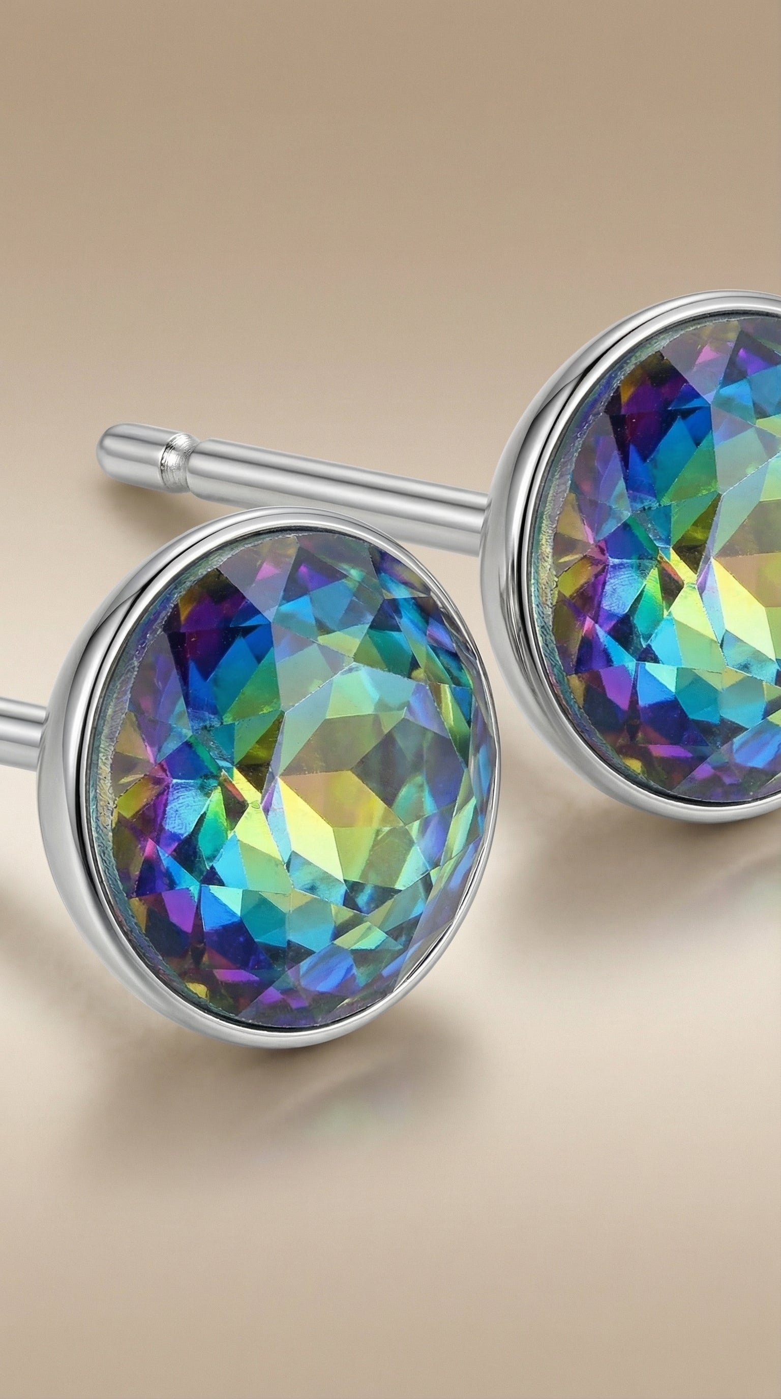 Rainbow Crystal Stud
