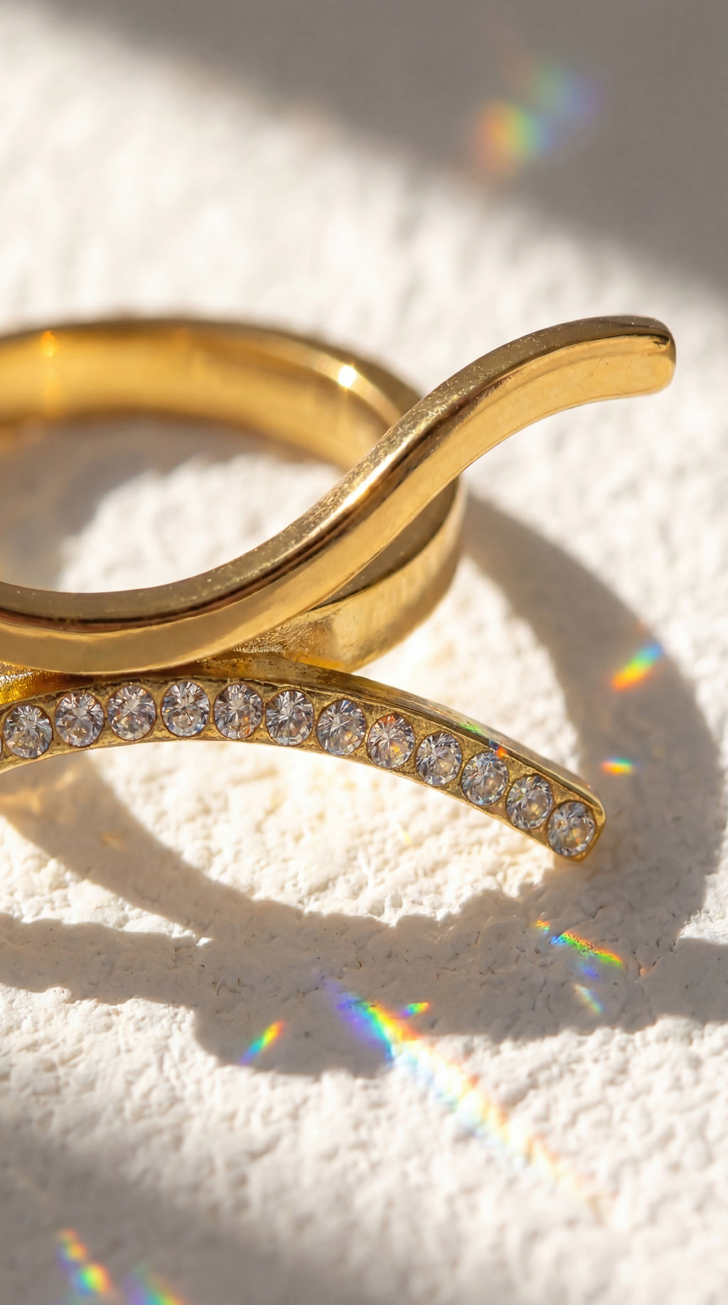Golden Wave Ring