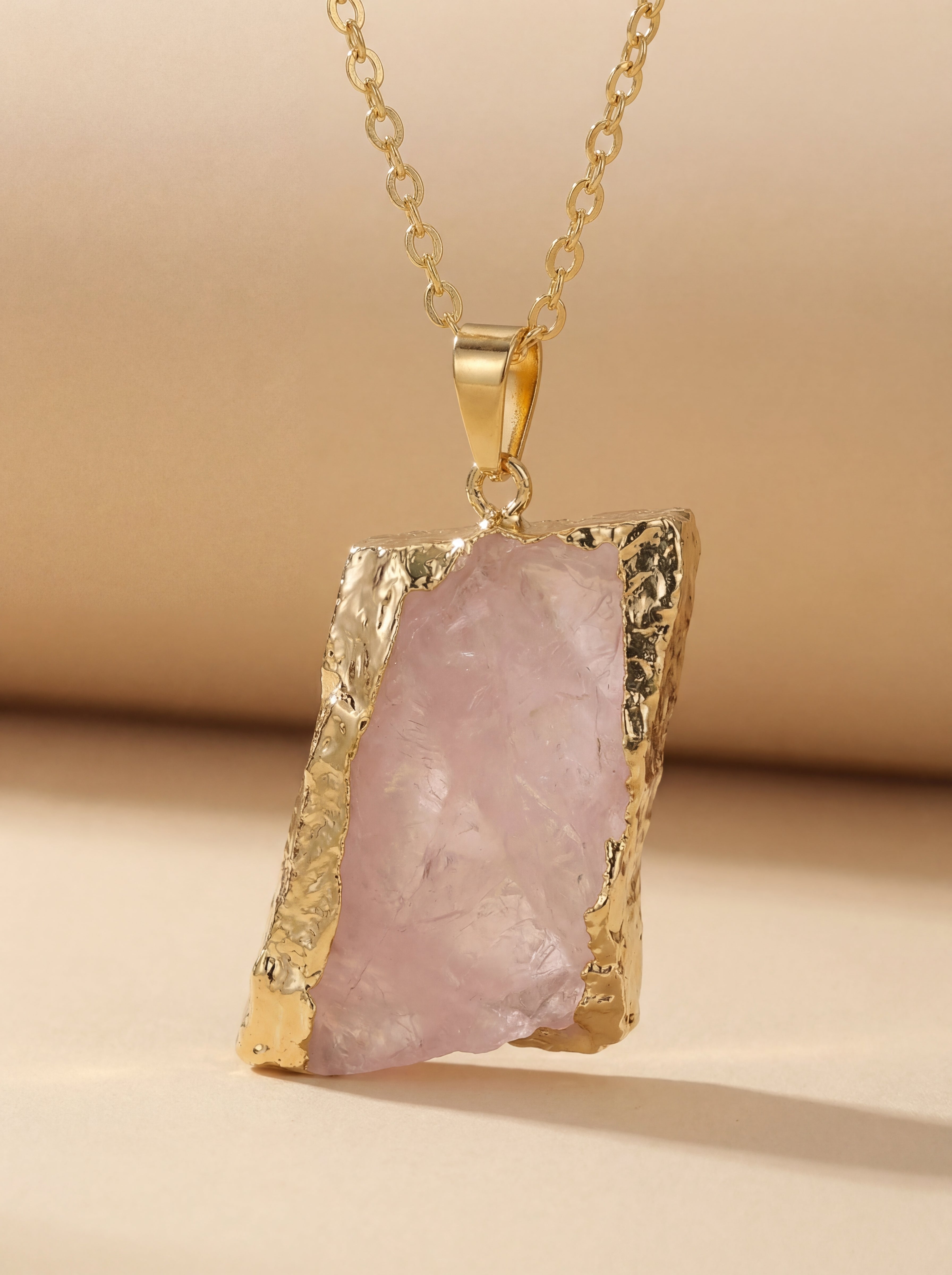 The Edit Pendant Necklace — Rose Tone