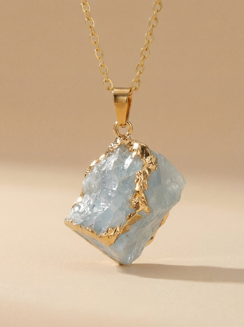 The Edit Pendant Necklace — Aqua Tone