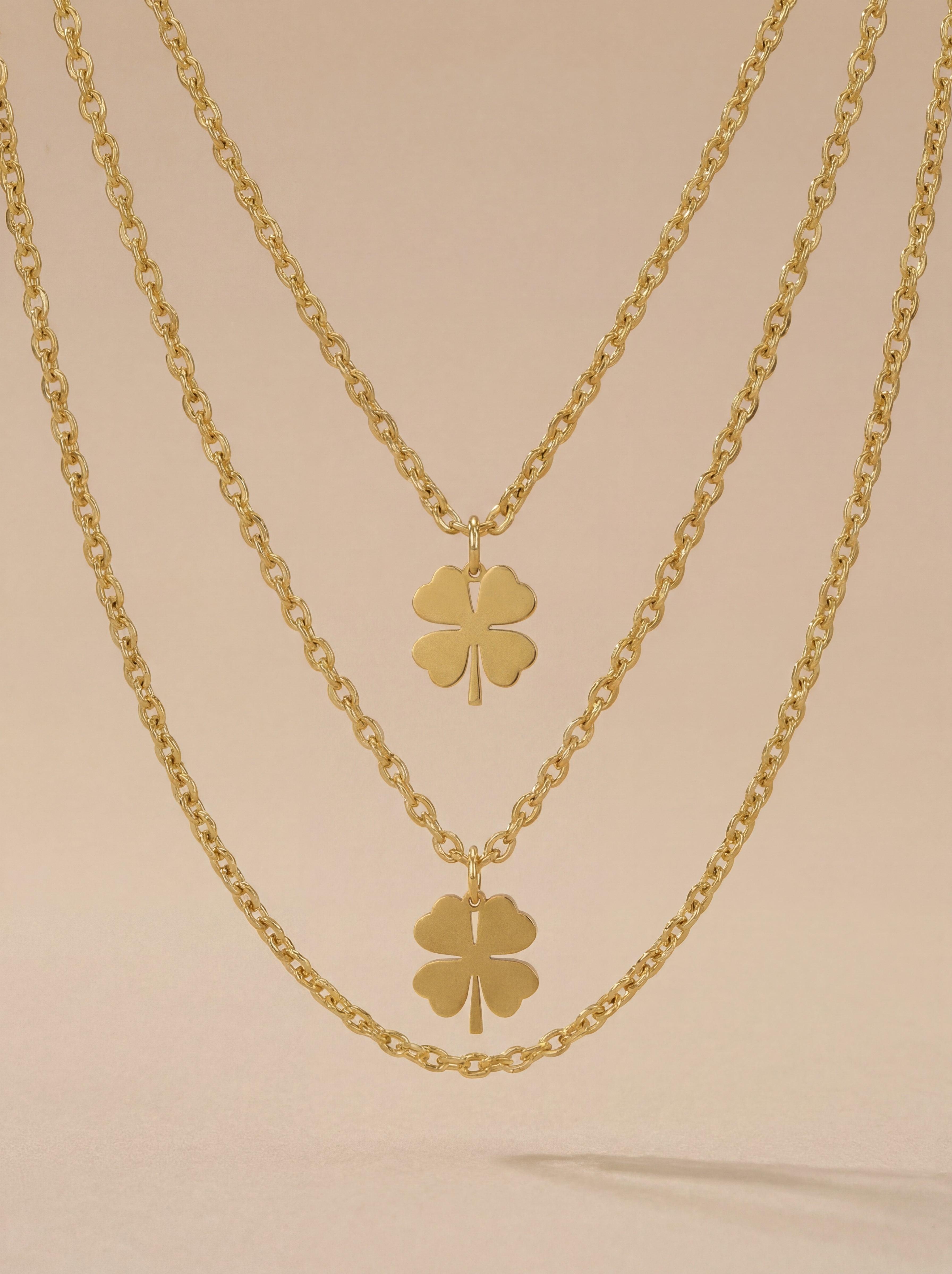 Triple Layer Lucky Clover Necklace