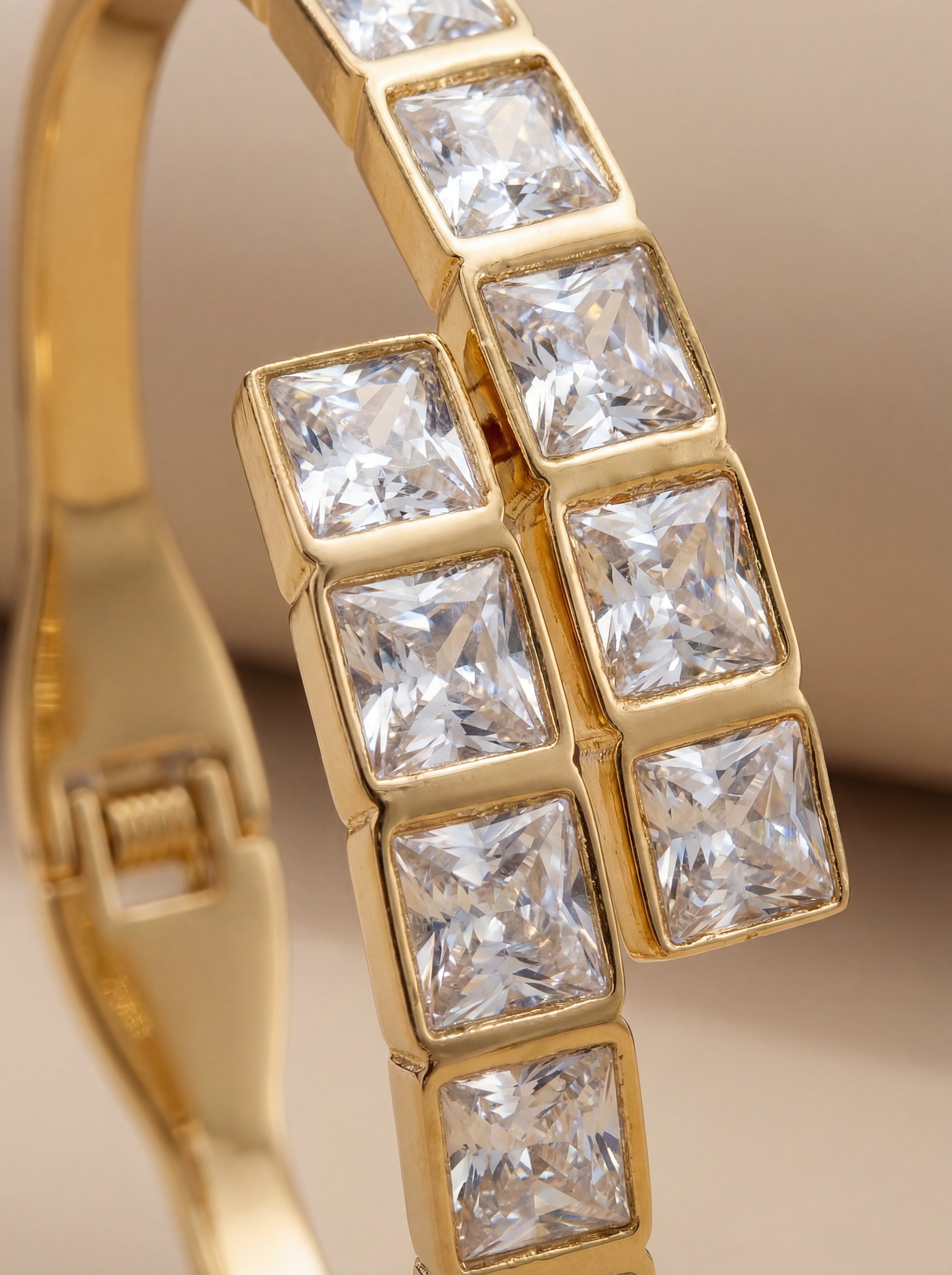 Sleek  CZ Studded Coil Bracelet