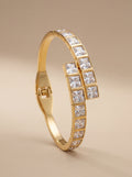Sleek  CZ Studded Coil Bracelet