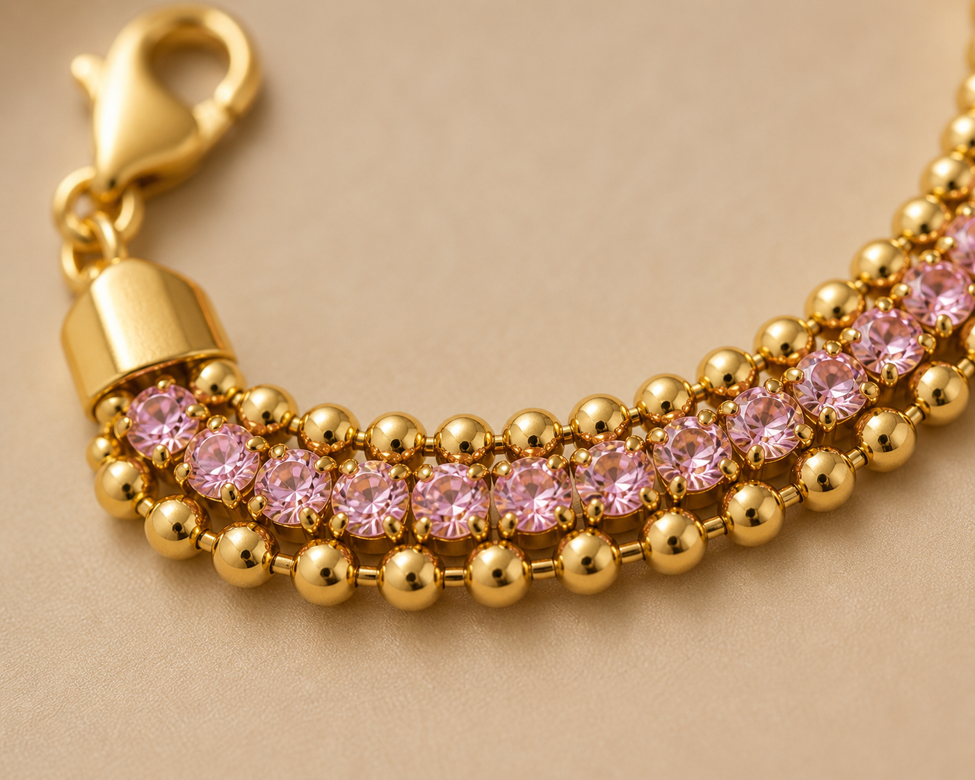 Rosy Day layer Bracelet