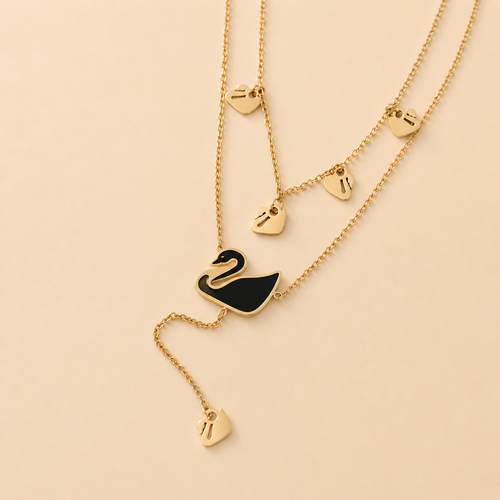 Black Swan Layer Necklace