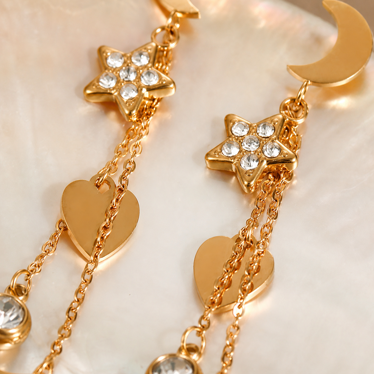 Moonlit Star Drop Earrings