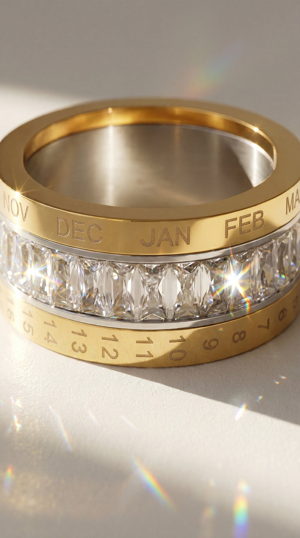 DateMark Spinner Ring
