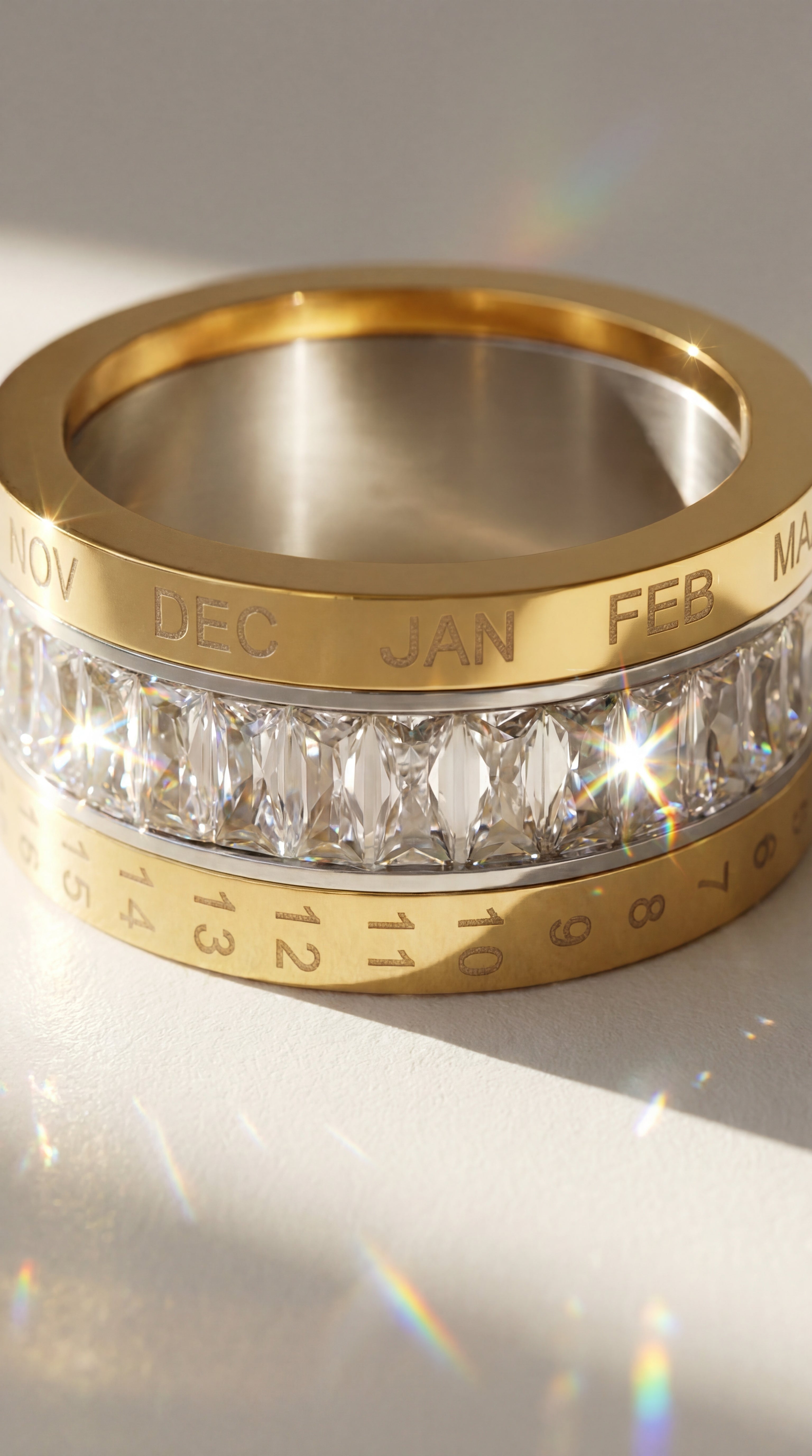 DateMark Spinner Ring