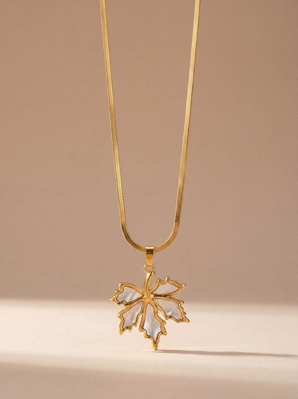 Ivory Maple Leaf Pendant