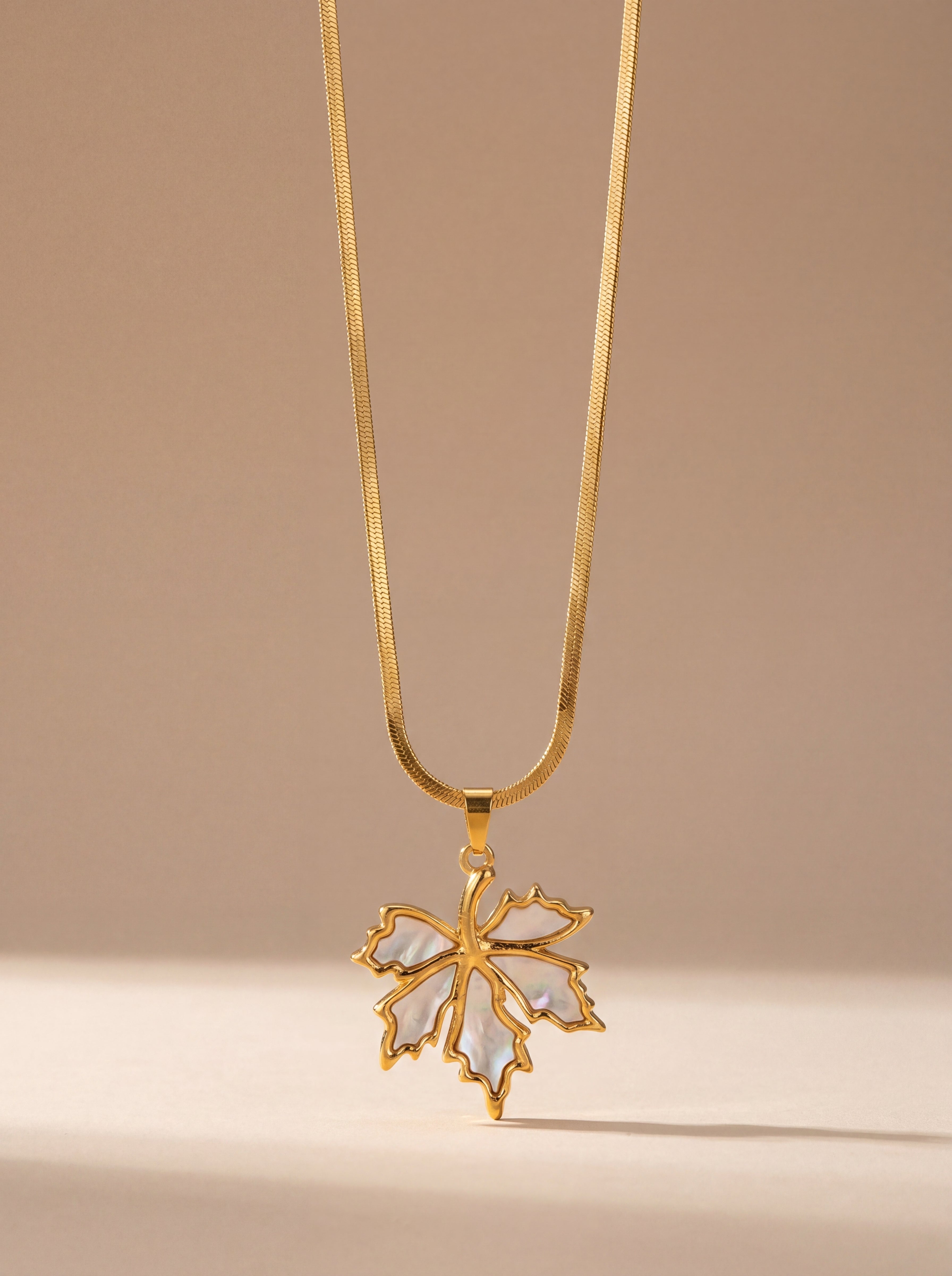 Ivory Maple Leaf Pendant