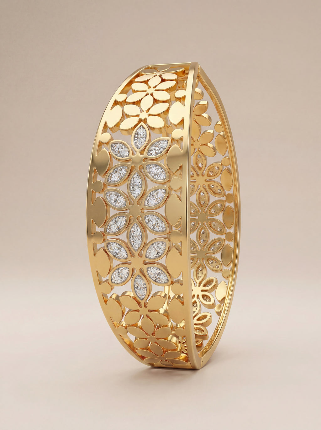 Petals of Radiance Gold Cuff