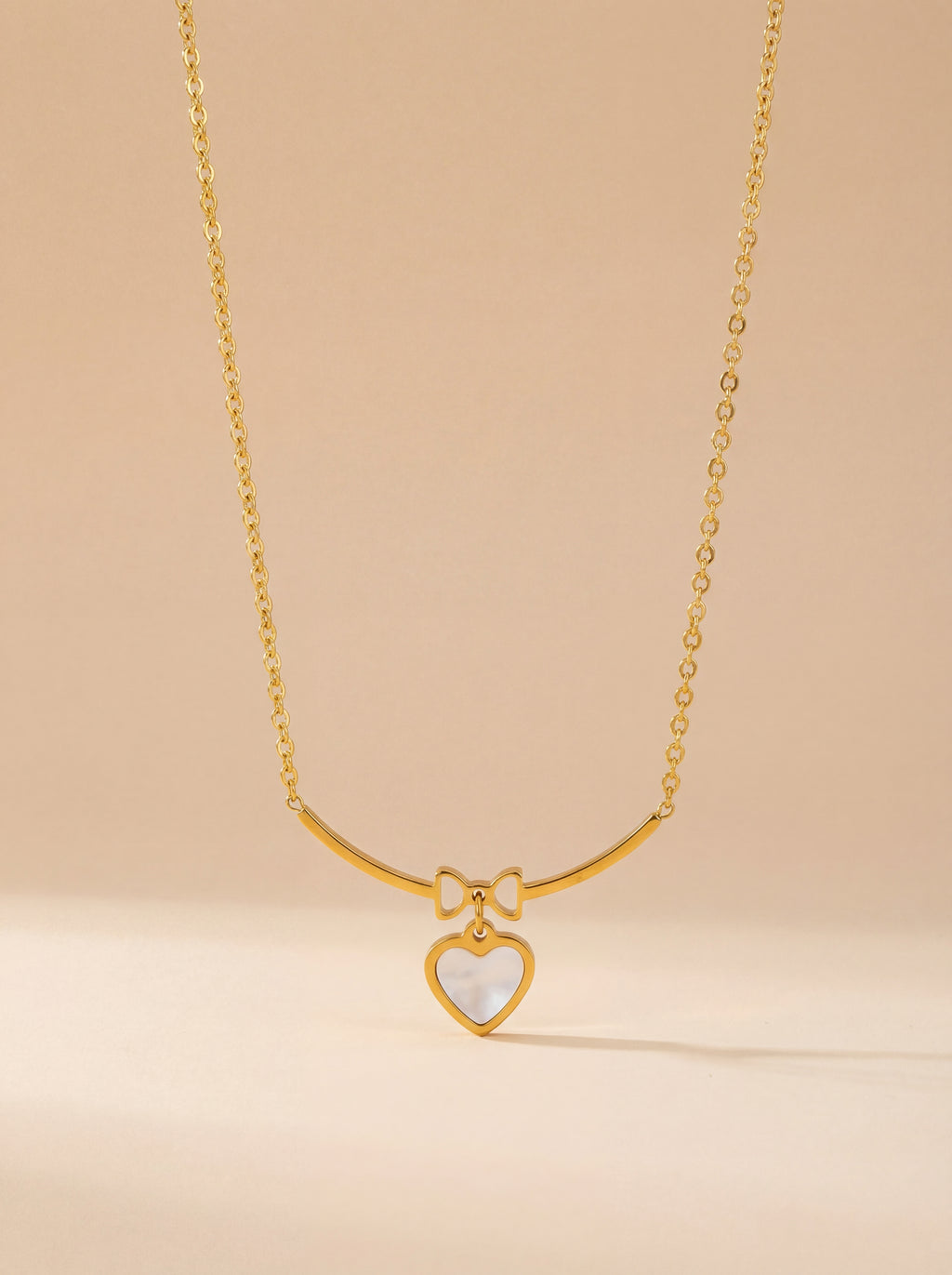 Bow of Hearts Necklace