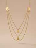 Triple Layer Lucky Clover Necklace