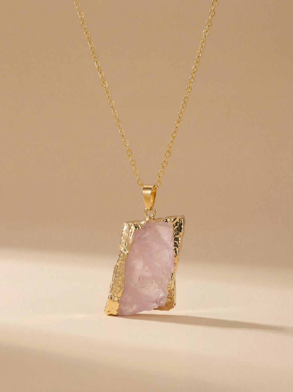 The Edit Pendant Necklace — Rose Tone