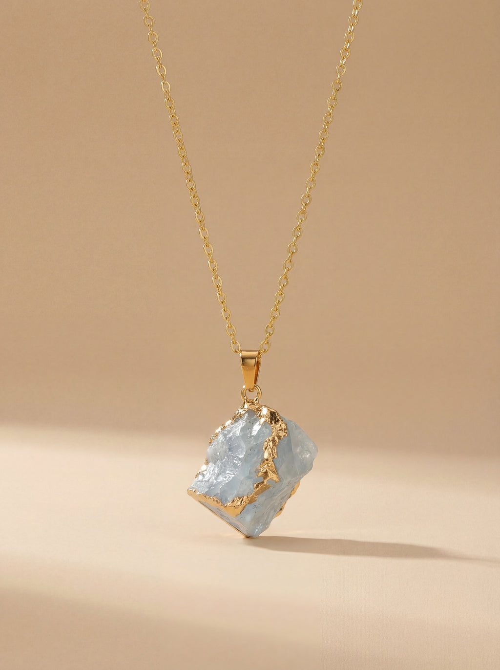 The Edit Pendant Necklace — Aqua Tone
